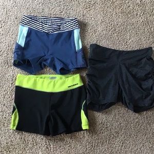 Set of 3, new balance, champion, and grey shorts